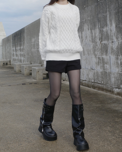 ケーブルニットプルオーバー SR0047