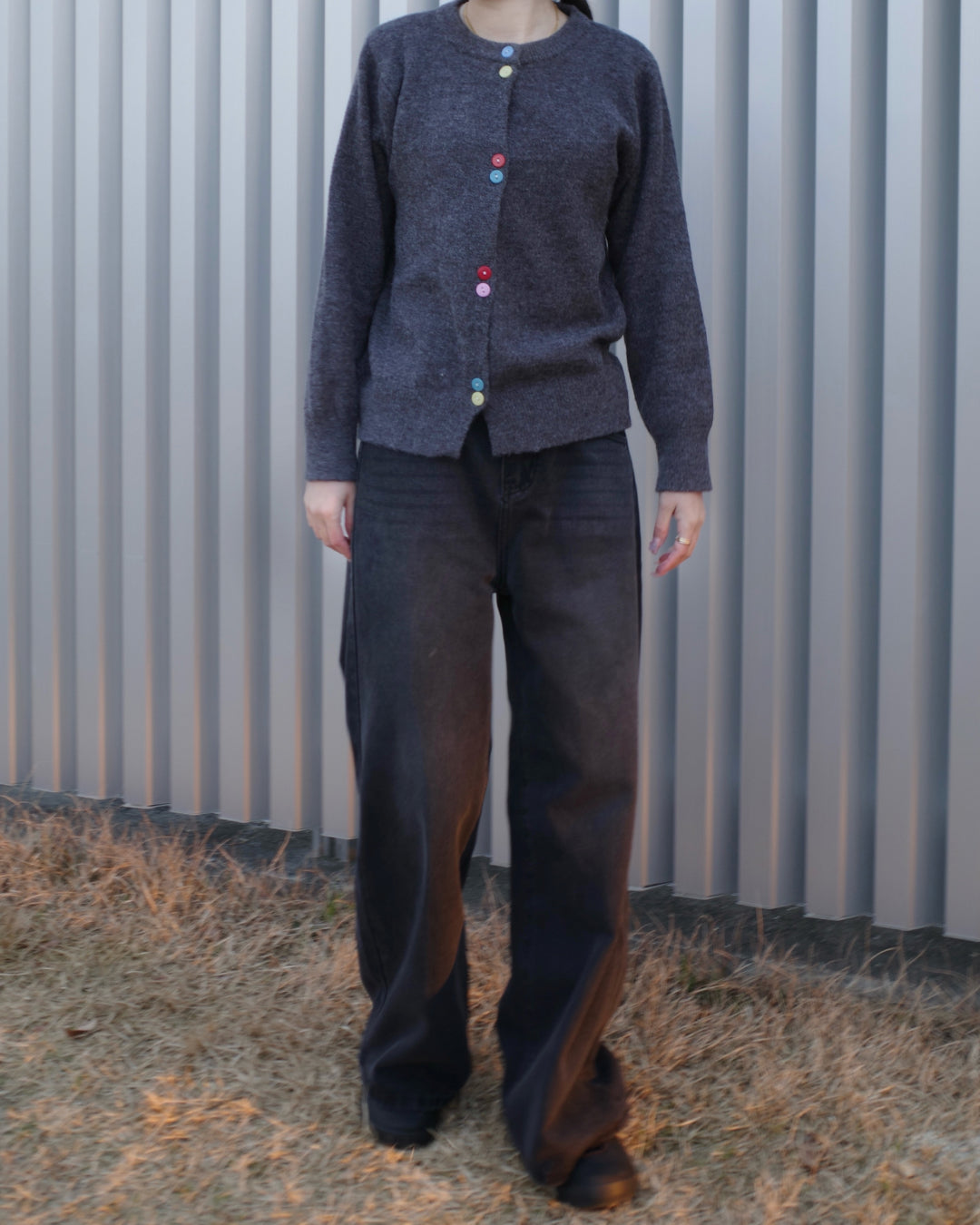 カラフルボタンニットカーディガン SR0059