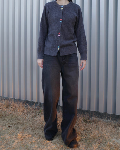 カラフルボタンニットカーディガン SR0059