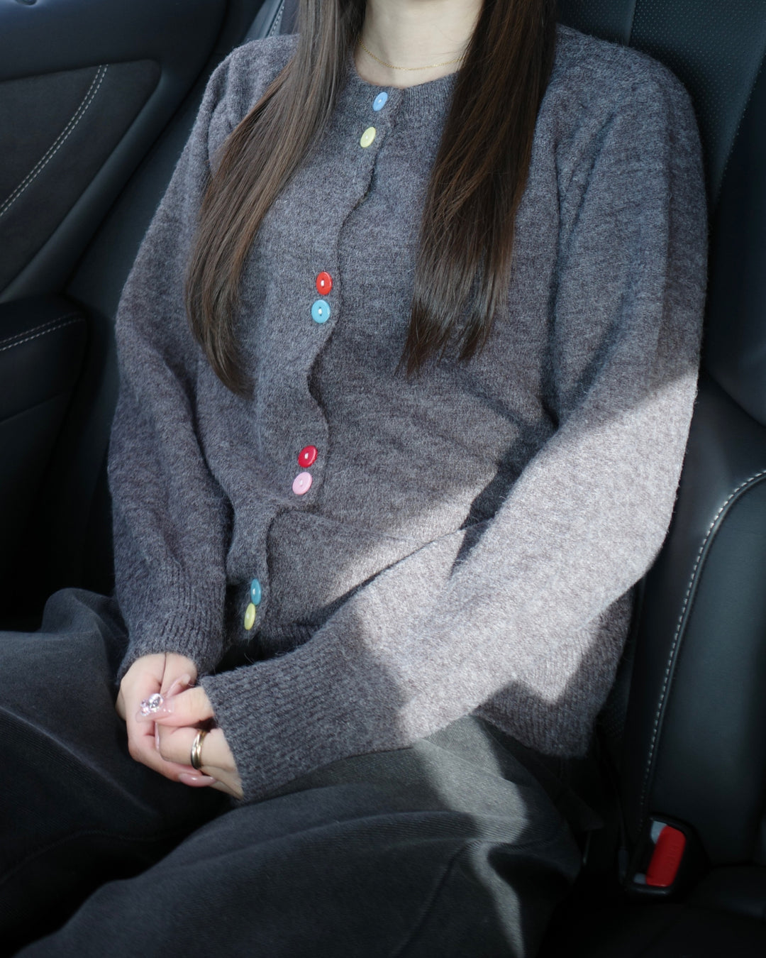 カラフルボタンニットカーディガン SR0059