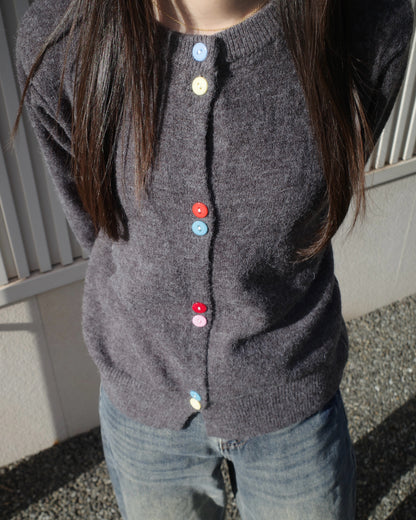 カラフルボタンニットカーディガン SR0059