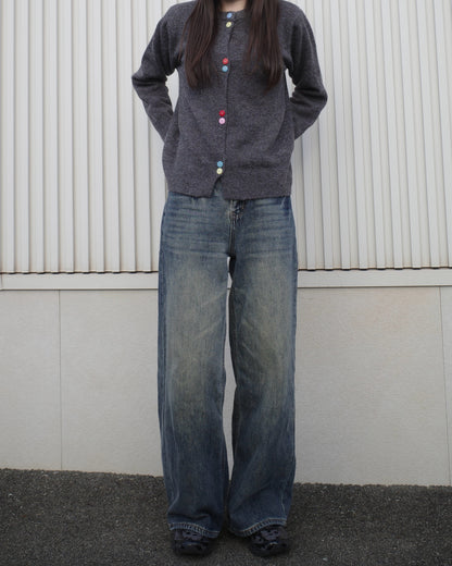 カラフルボタンニットカーディガン SR0059