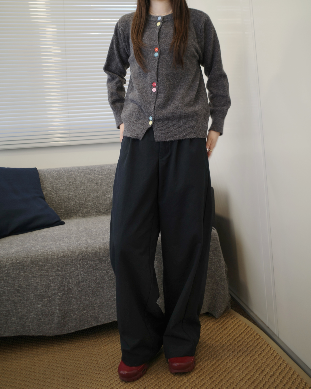 カジュアルワイドレッグパンツ SR0080