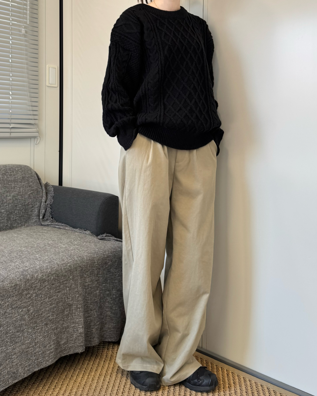 カジュアルワイドレッグパンツ SR0080