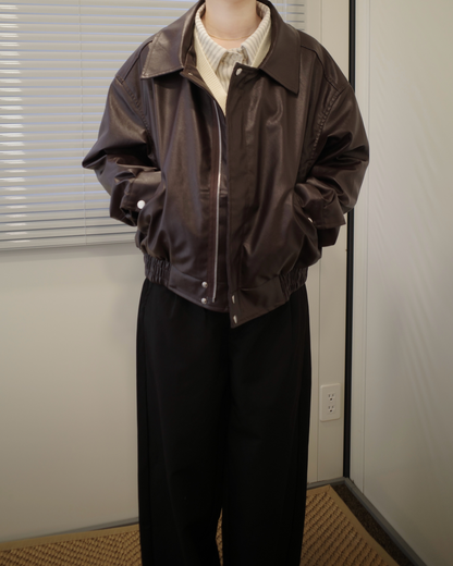 ブラウンジップブルゾン SR0105