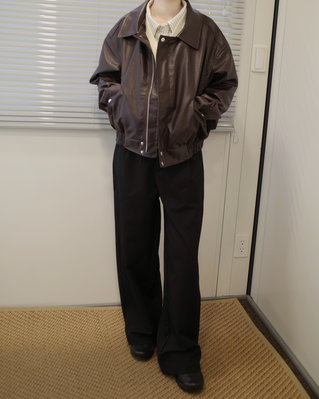 ブラウンジップブルゾン SR0105