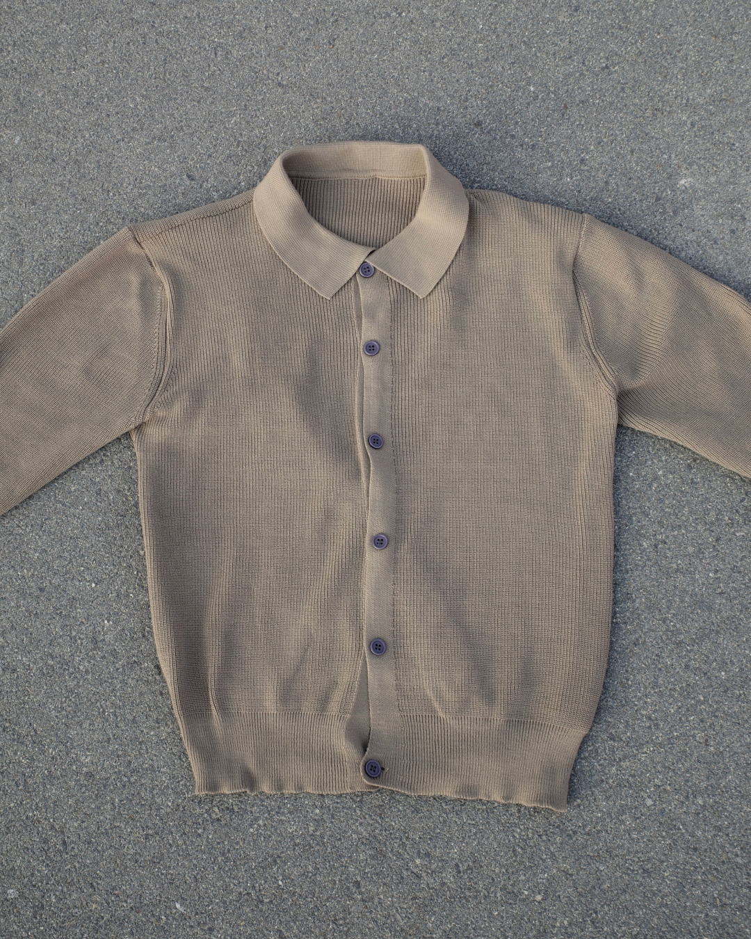 襟付きリブニットカーディガン SR0106