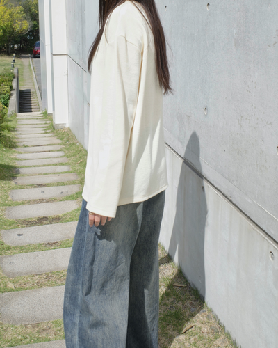 ハイグレードワッフルルーズ長袖TシャツT SR0141