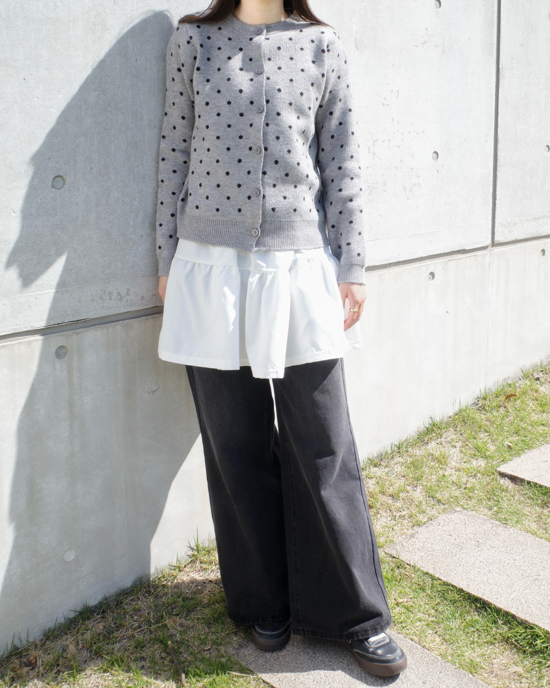 水玉ニットカーディガン SR0143