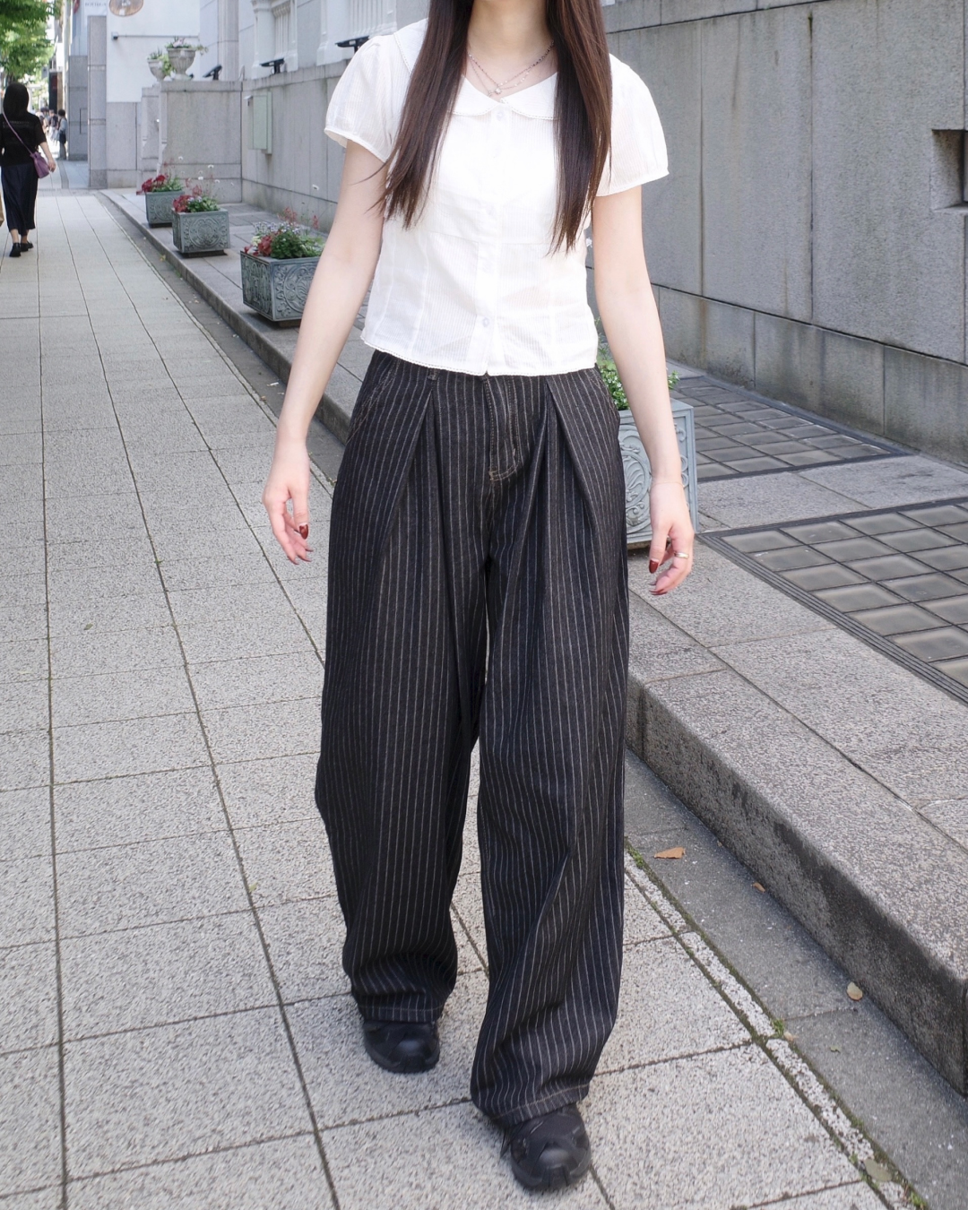 ピンストライプワイドパンツ SR0169 – YOLO(ヨロ)|ファッション通販 ピンストライプワイドパンツ SR0169 – YOLO(ヨロ)|ファッション通販