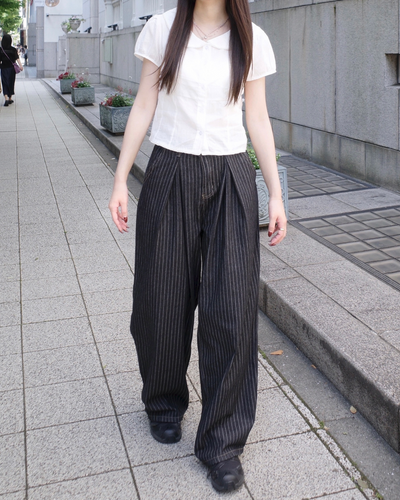 ピンストライプワイドパンツ SR0169