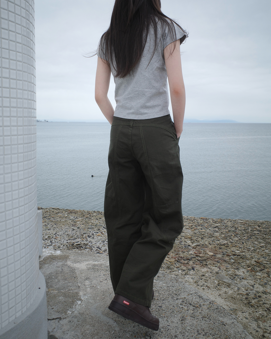 フロントシームワイドワークパンツ SR0260