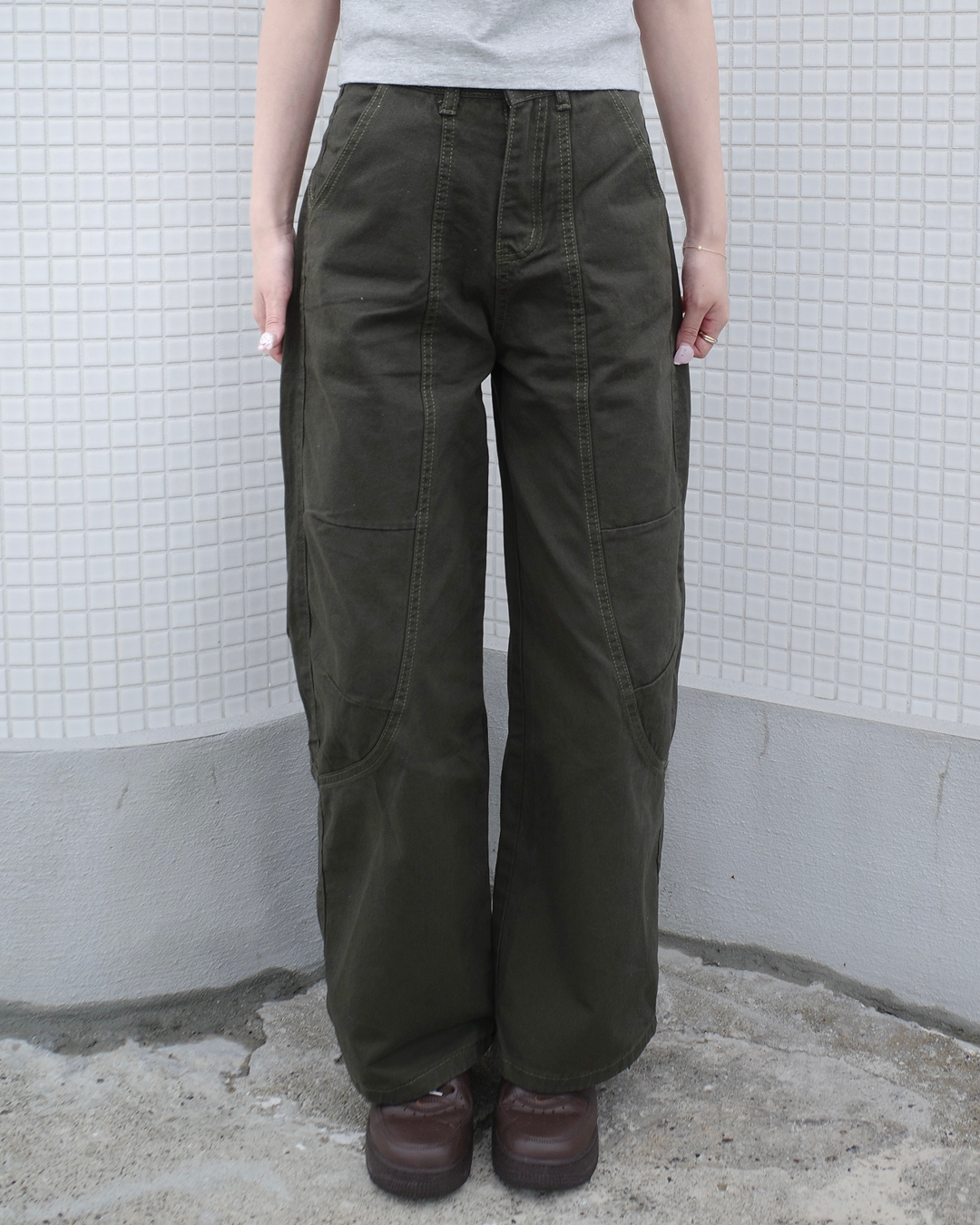 フロントシームワイドワークパンツ SR0260