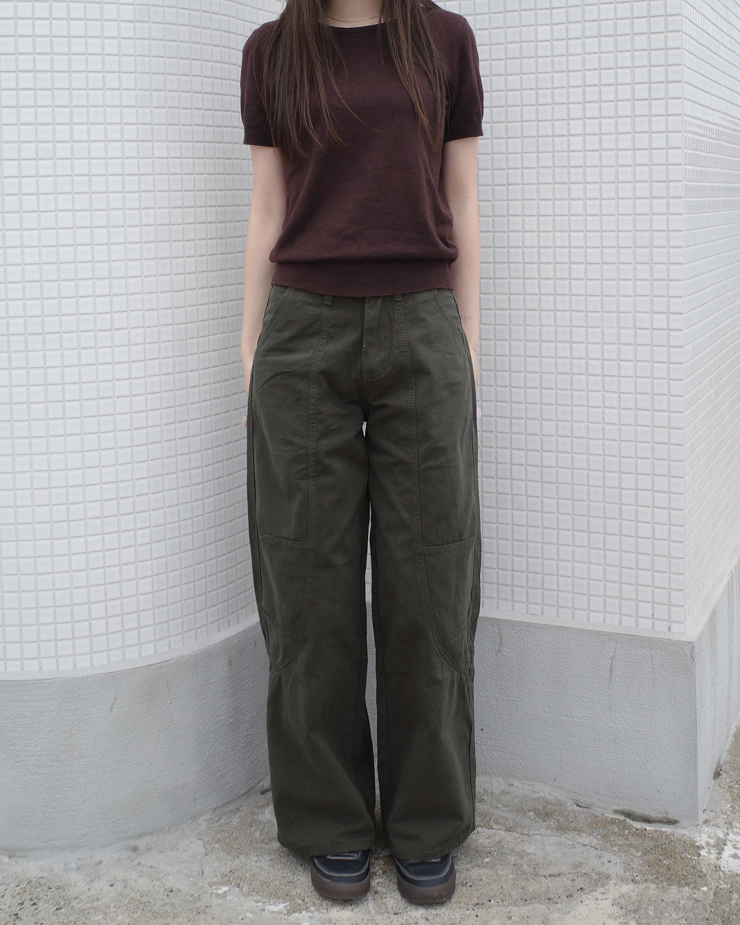 フロントシームワイドワークパンツ SR0260