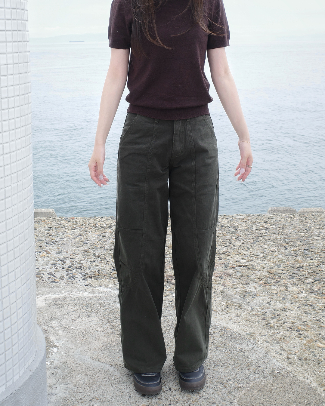 フロントシームワイドワークパンツ SR0260