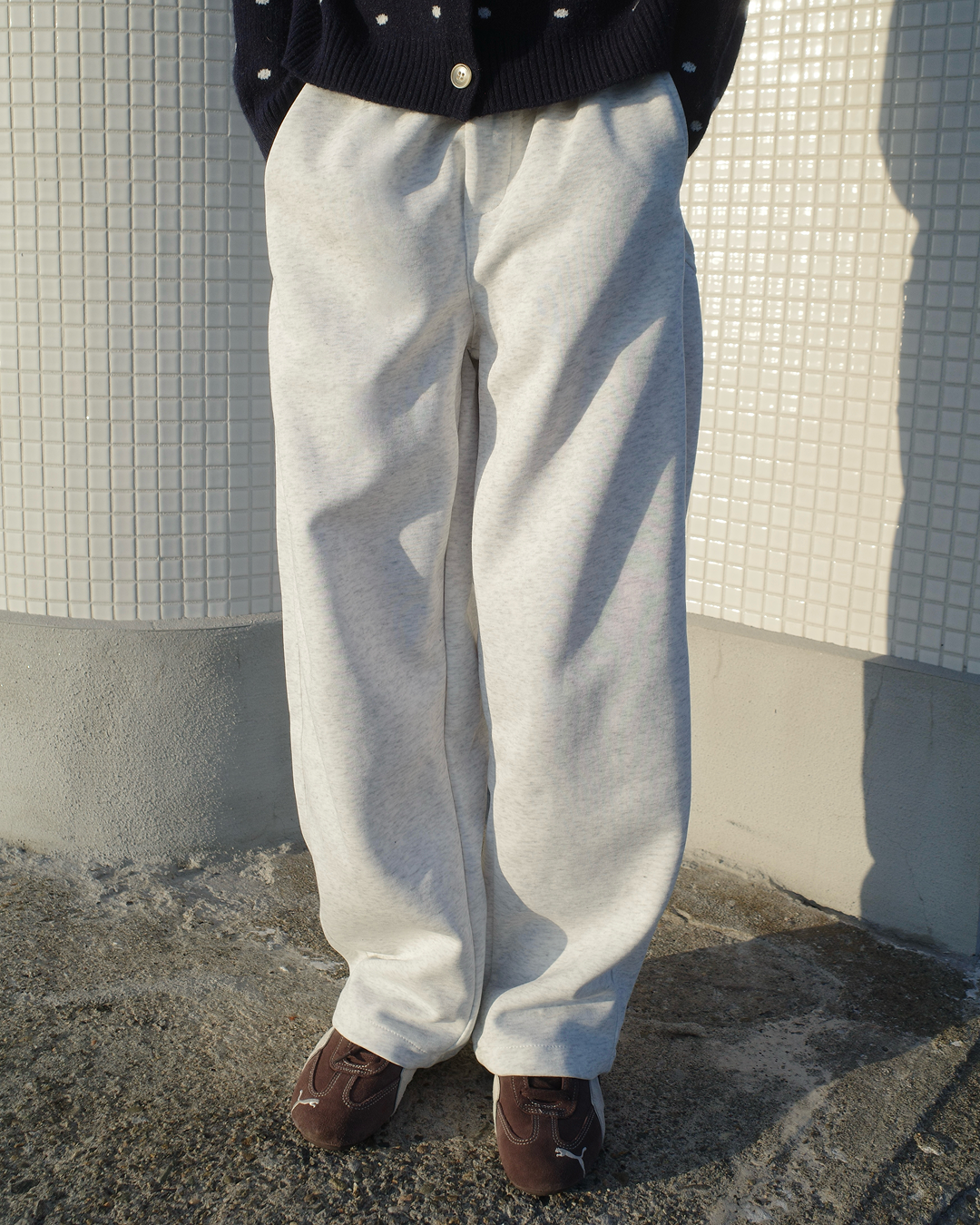 ハイウエストドレープワイドスウェットパンツ SR0295