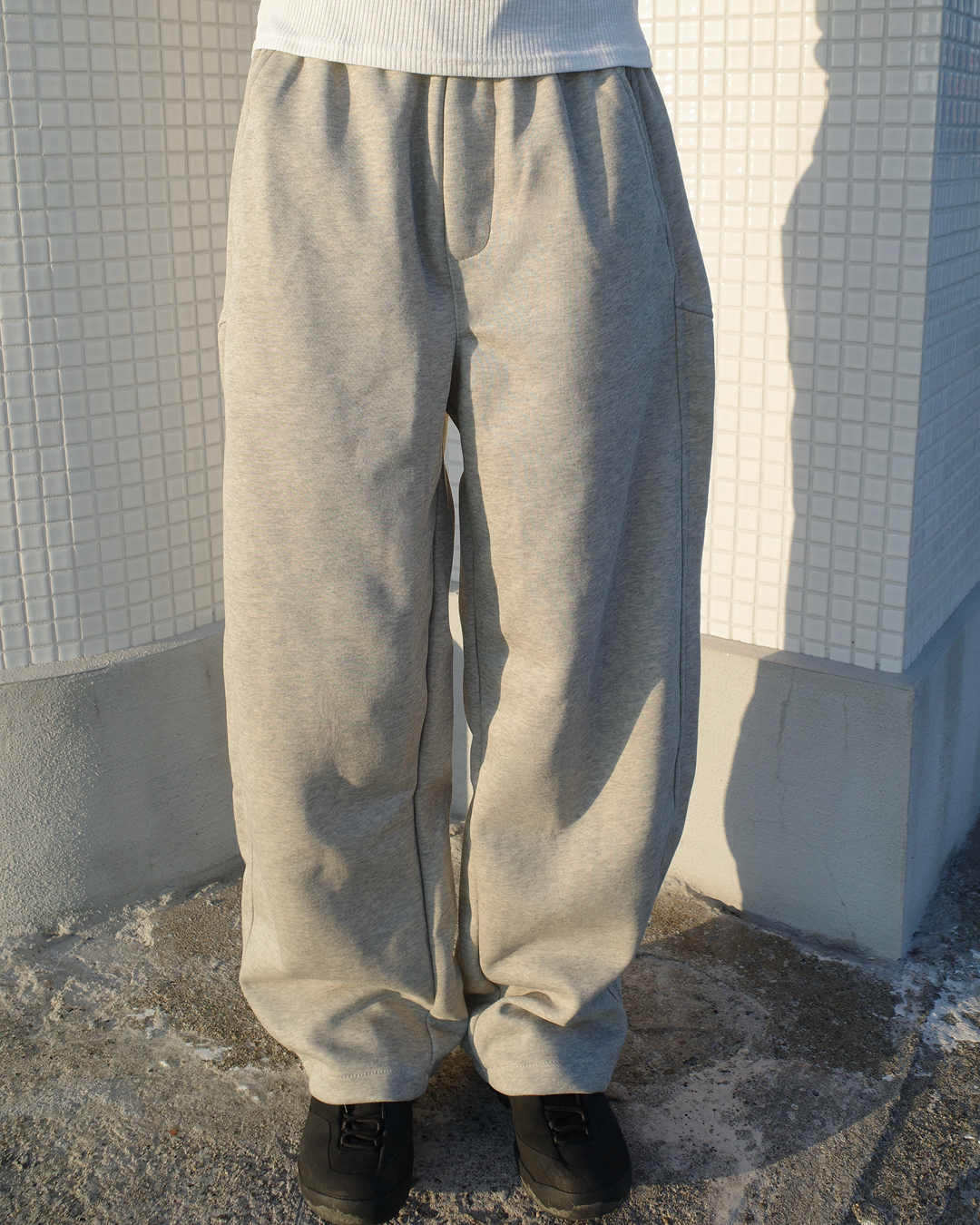 ハイウエストドレープワイドスウェットパンツ SR0295
