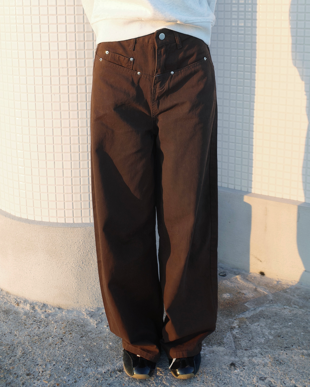 パッチワークシザーワイドパンツ SR0297