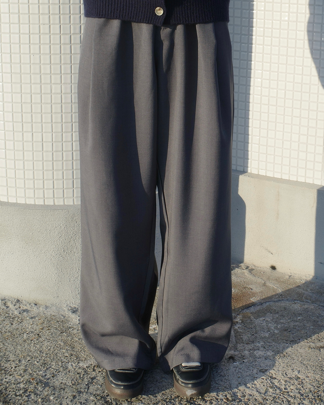 オーバーワイドタックスカジュアルパンツ SR0298