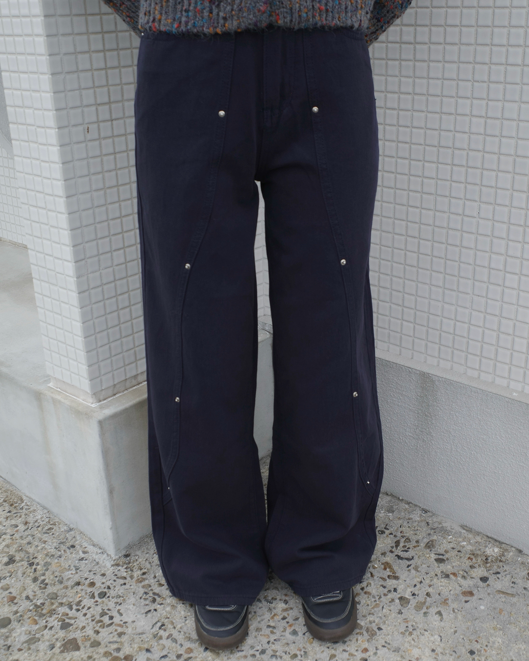 リベットデザインワイドパンツ SR0321