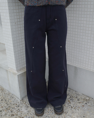 リベットデザインワイドパンツ SR0321