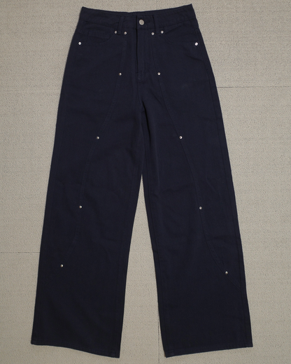 リベットデザインワイドパンツ SR0321