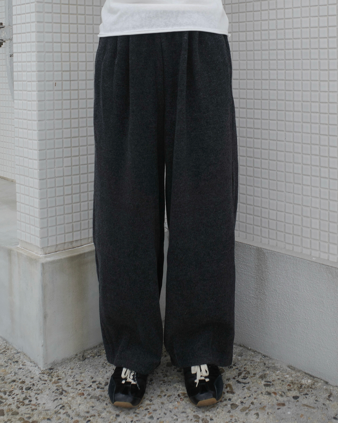 タックデザインフリースワイドパンツ SR0324