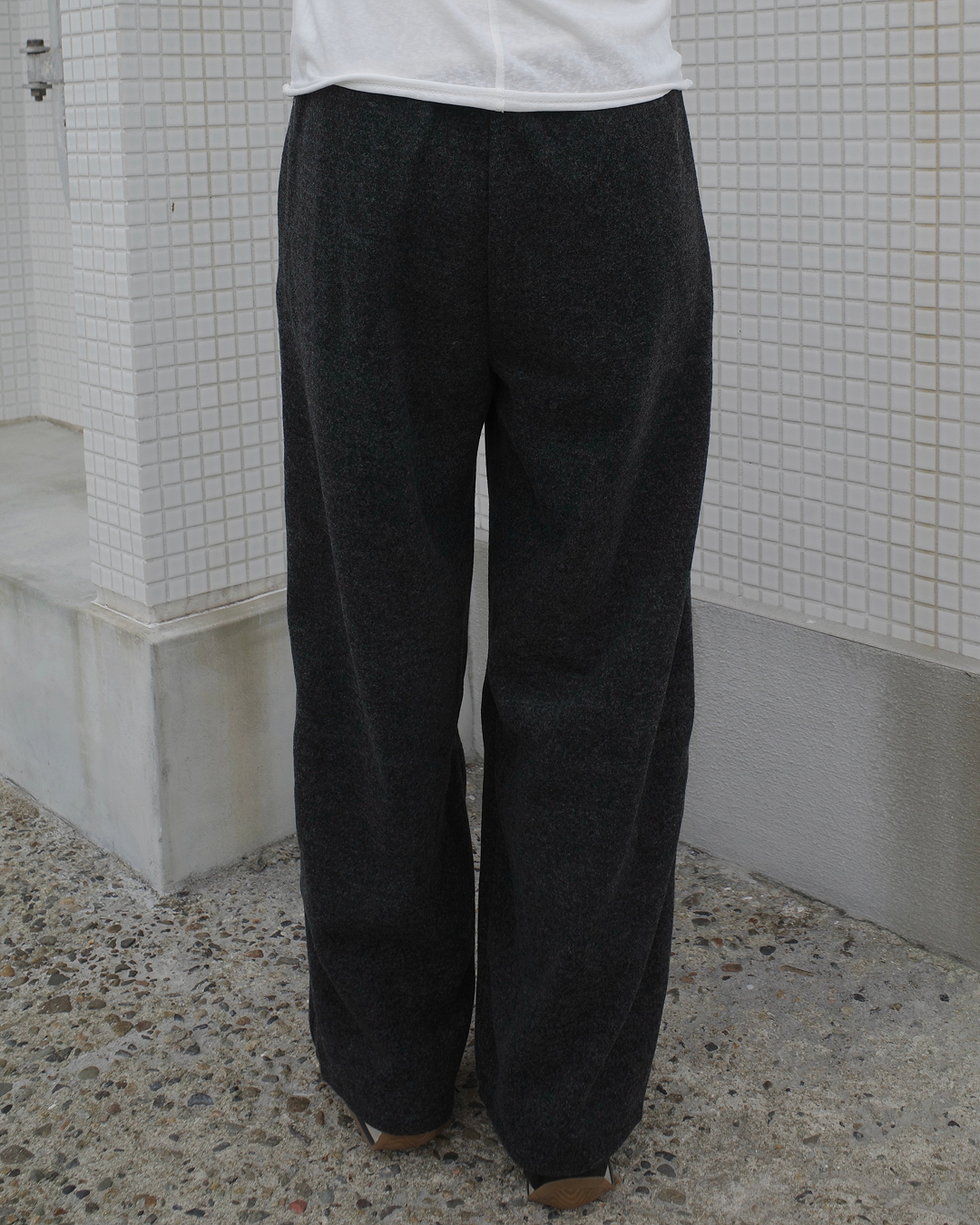 タックデザインフリースワイドパンツ SR0324