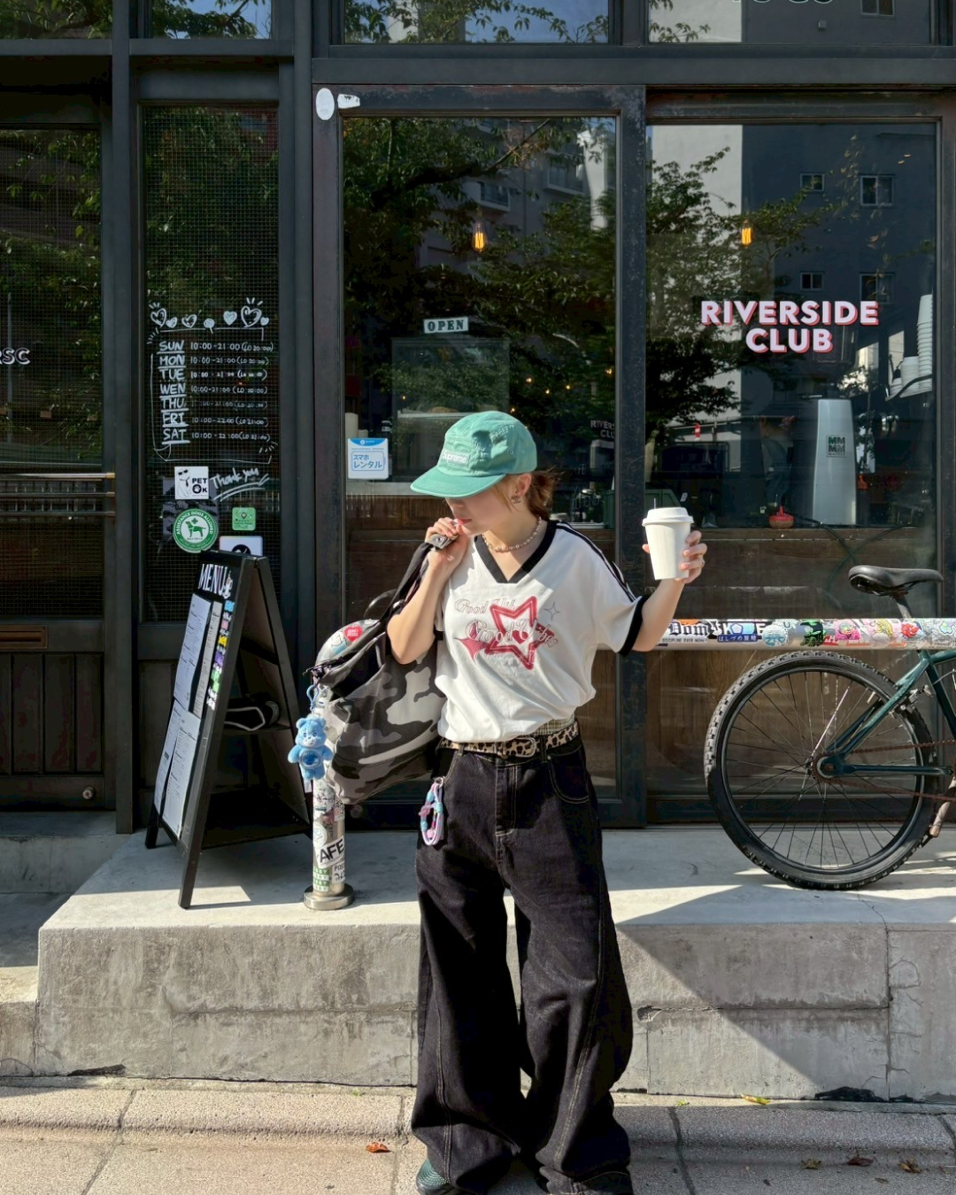 スターVネックリンガーTシャツ SW1018