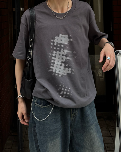 ドットフェイスグラフィックTシャツSY0072