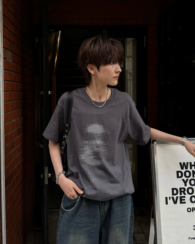 ドットフェイスグラフィックTシャツSY0072