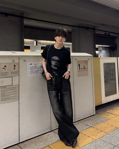 ドットフェイスグラフィックTシャツSY0072