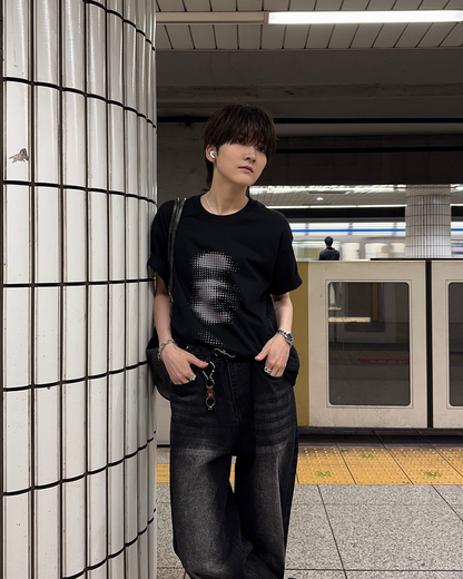 ドットフェイスグラフィックTシャツSY0072