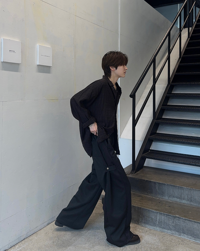 ストラップデザインバルーンスウェットパンツ SY0077