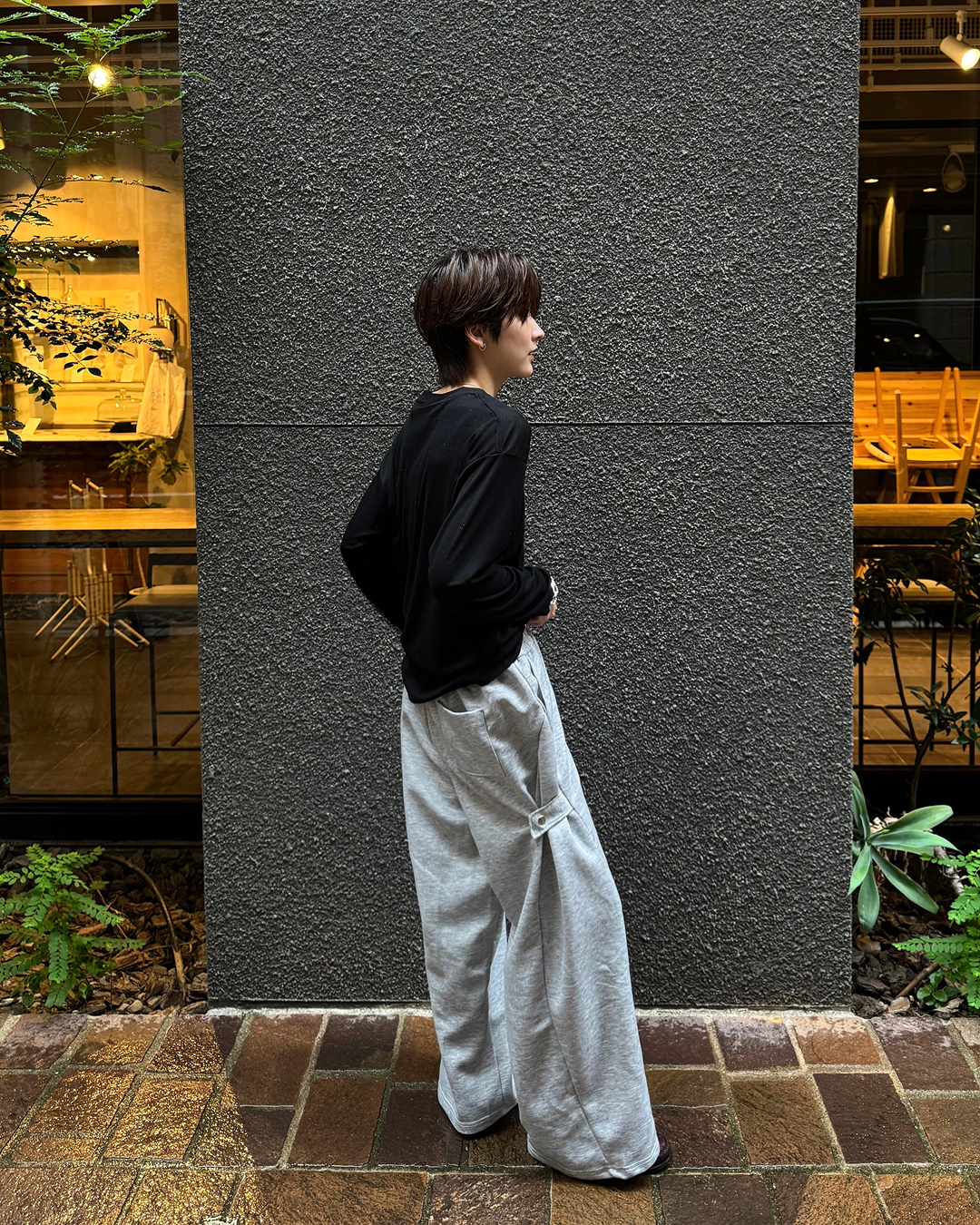 ストラップデザインバルーンスウェットパンツ SY0077