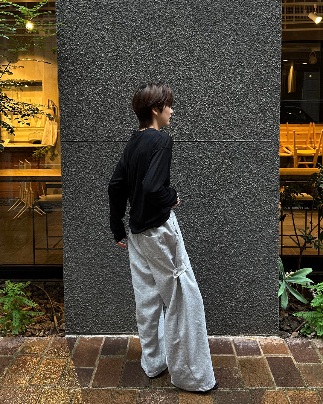 ストラップデザインバルーンスウェットパンツ SY0077