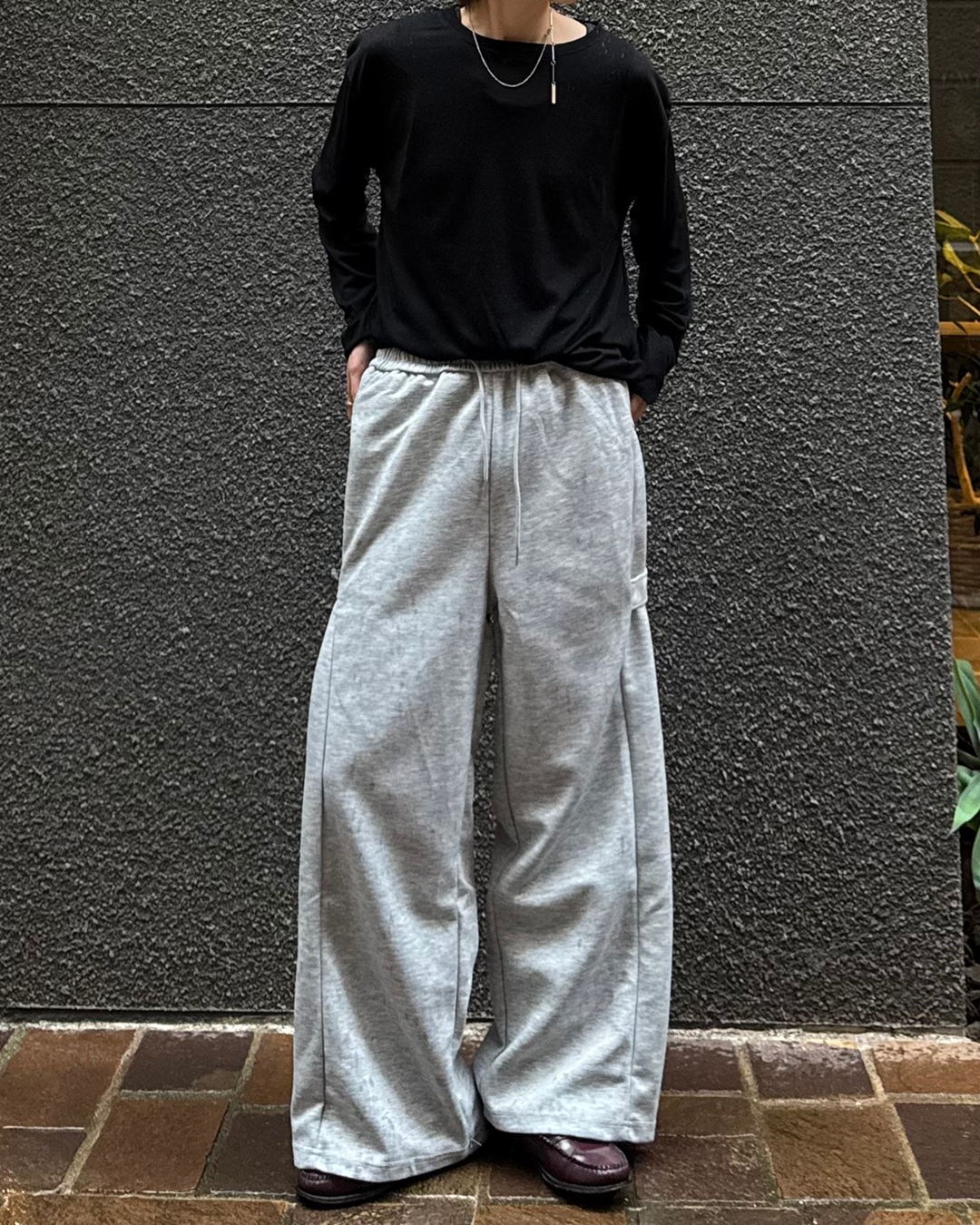 ストラップデザインバルーンスウェットパンツ SY0077