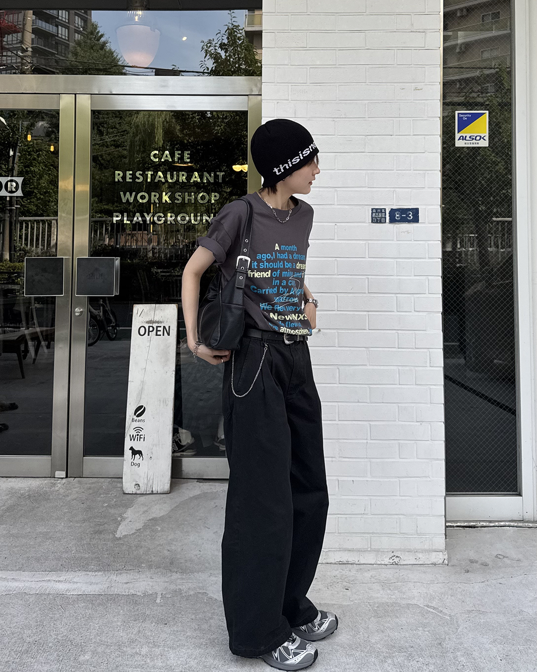 ヴィンテージレタープリントオーバーTシャツ SY0091