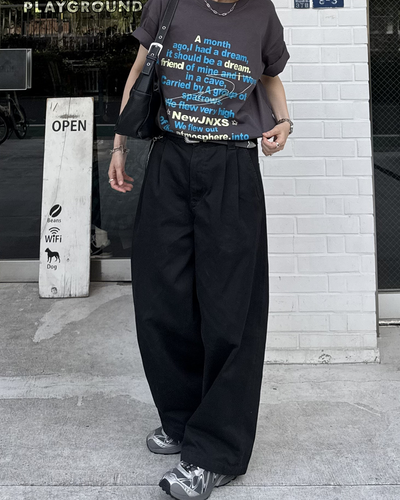 ヴィンテージレタープリントオーバーTシャツ SY0091
