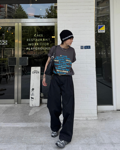 ヴィンテージレタープリントオーバーTシャツ SY0091