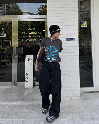 ヴィンテージレタープリントオーバーTシャツ SY0091
