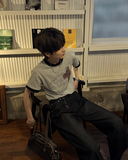 ヴィンテージクロスリンガーTシャツ SY0095