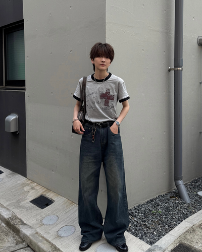 ヴィンテージクロスリンガーTシャツ SY0095
