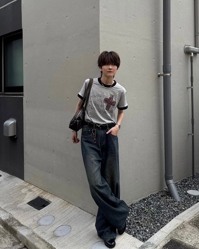 ヴィンテージクロスリンガーTシャツ SY0095
