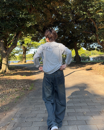 ヴィンテージライクバンドグラフィックヘンリーネックロンT SY0102
