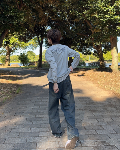 ヴィンテージライクバンドグラフィックヘンリーネックロンT SY0102