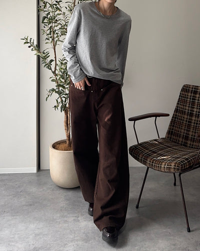 シルバーリベットカーブパンツ SY0140