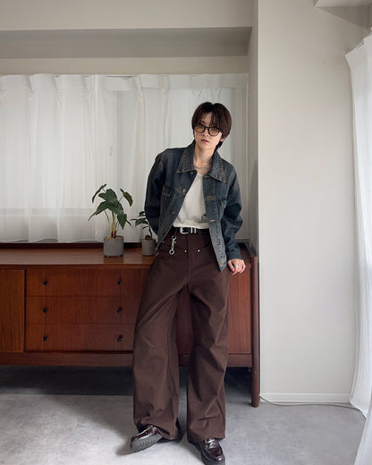 シルバーリベットカーブパンツ SY0140