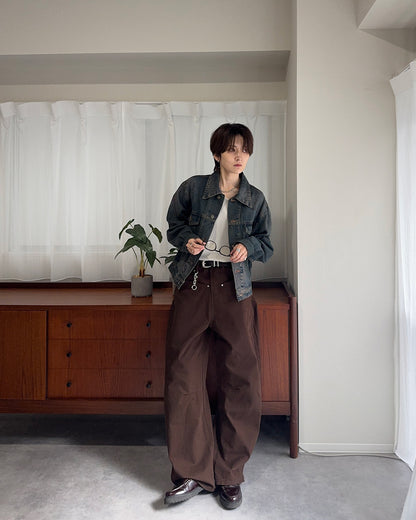 シルバーリベットカーブパンツ SY0140