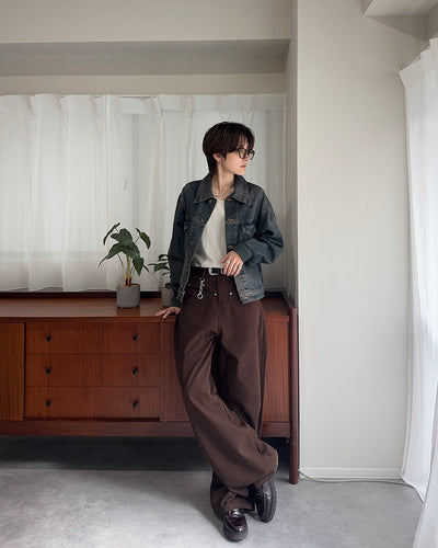 シルバーリベットカーブパンツ SY0140